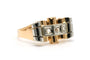 56 Art déco - Bague en or jaune et blanc 18 carats et diamants 58 Facettes 22767