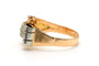 56 Art déco - Bague en or jaune et blanc 18 carats et diamants 58 Facettes 22767