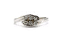 55 Bague années 70 en or blanc 18 carats et diamants 58 Facettes 23337