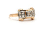 55 Art déco - Bague en or jaune 18 carats et diamants 58 Facettes B819