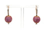 Boucles d'oreilles contemporaines en or rose, saphirs roses et diamants 58 Facettes 23540
