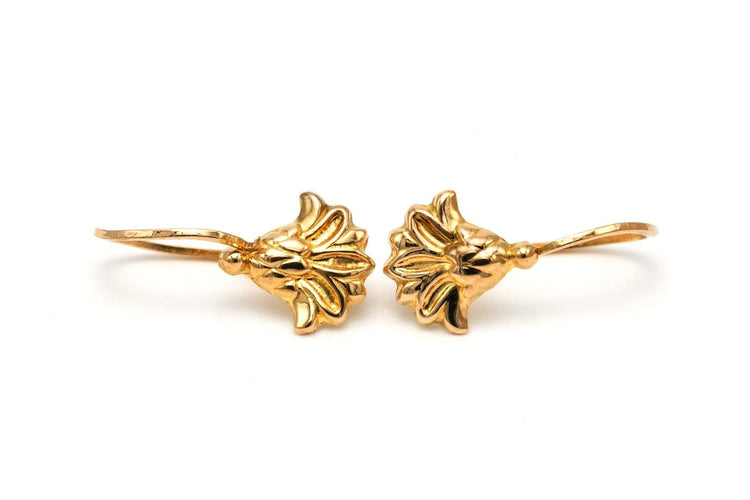 Art déco - Boucles d'oreilles dormeuses en or jaune 18 carats 58 Facettes B824