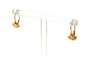 Art déco - Boucles d'oreilles dormeuses en or jaune 18 carats 58 Facettes B824