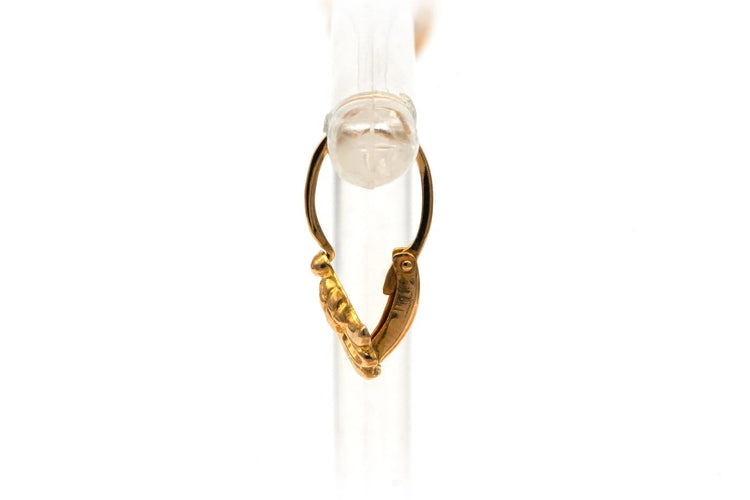 Art déco - Boucles d'oreilles dormeuses en or jaune 18 carats 58 Facettes B824