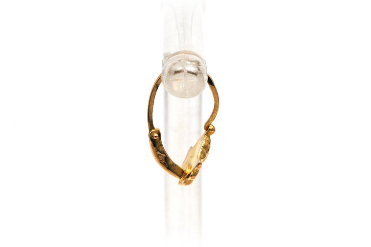 Art déco - Boucles d'oreilles dormeuses en or jaune 18 carats 58 Facettes B824