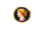 Napoléon III - Broche en or jaune 18 carats et porcelaine 58 Facettes B827