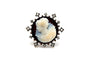 Art Nouveau - Broche en or blanc, agate et diamants 58 Facettes B837