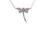 Collier contemporain en or blanc, rubis et diamants 58 Facettes 23671