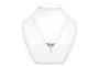 Collier contemporain en or blanc, rubis et diamants 58 Facettes 23671