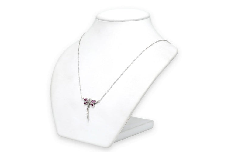 Collier contemporain en or blanc, rubis et diamants 58 Facettes 23671