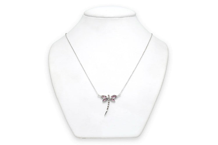 Collier contemporain en or blanc, rubis et diamants 58 Facettes 23671