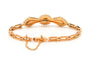 Art Nouveau - Bracelet en or jaune 18 carats, émeraudes et perles 58 Facettes 23682