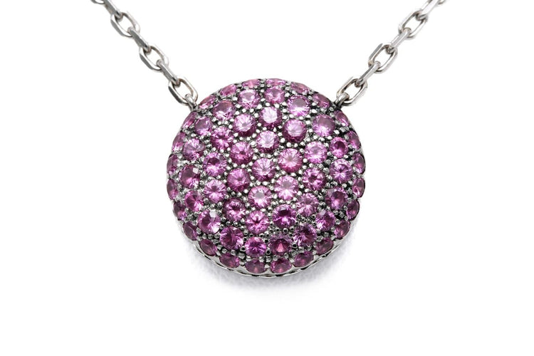 Boucheron Tentation Macaron - Collier en or blanc, saphirs et améthyste 58 Facettes 23782