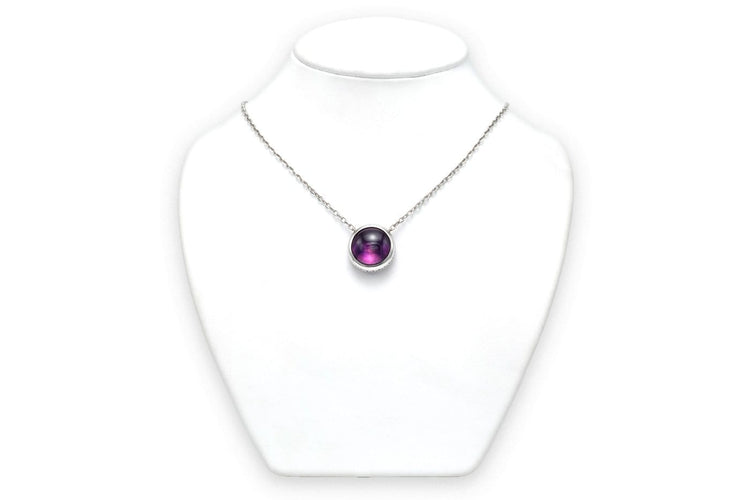 Boucheron Tentation Macaron - Collier en or blanc, saphirs et améthyste 58 Facettes 23782