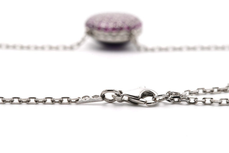 Boucheron Tentation Macaron - Collier en or blanc, saphirs et améthyste 58 Facettes 23782