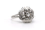 56 Bague Art déco en or blanc 18 carats et diamants 58 Facettes B866