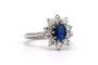 55 Bague contemporaine en or blanc 18 carats, saphir et diamants 58 Facettes 23713