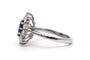 55 Bague contemporaine en or blanc 18 carats, saphir et diamants 58 Facettes 23713