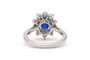 55 Bague contemporaine en or blanc 18 carats, saphir et diamants 58 Facettes 23713
