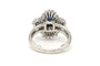 48 Bague contemporaine en platine, saphir et diamants baguette 58 Facettes DEP-BORK