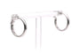 Boucles d'oreilles dormeuses en or blanc 18 carats 58 Facettes B880