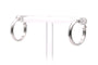 Boucles d'oreilles dormeuses en or blanc 18 carats 58 Facettes B880