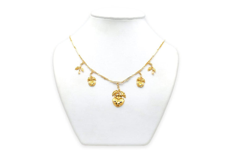 Art Nouveau - Collier en or jaune 18 carats et perles 58 Facettes 23794