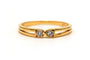 52 Bague contemporaine en or jaune 18 carats et diamants 58 Facettes 23829