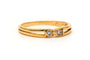 52 Bague contemporaine en or jaune 18 carats et diamants 58 Facettes 23829