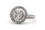 59 Bague contemporaine en or blanc 18 carats et diamants 1,22 ct 58 Facettes 23827