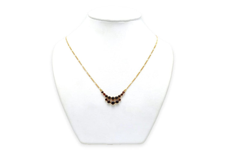 Collier en or jaune 18 carats et grenats 58 Facettes 23840