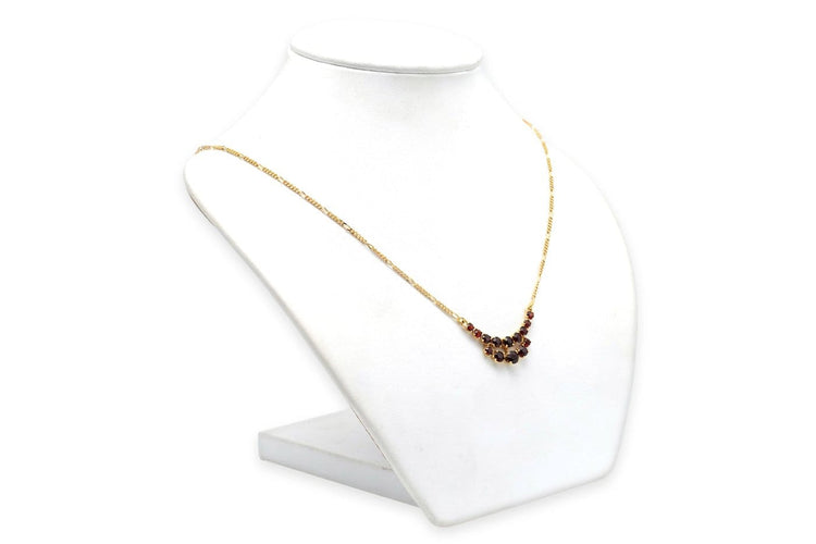 Collier en or jaune 18 carats et grenats 58 Facettes 23840
