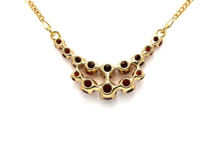 Collier en or jaune 18 carats et grenats 58 Facettes 23840