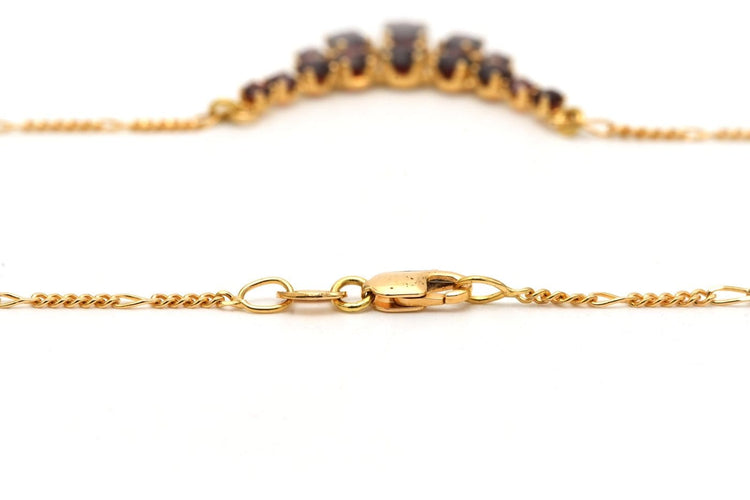 Collier en or jaune 18 carats et grenats 58 Facettes 23840