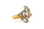 54 Art Nouveau - Bague en or jaune avec perle et diamants 58 Facettes B883