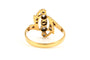 54 Art Nouveau - Bague en or jaune avec perle et diamants 58 Facettes B883