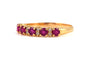 58 Bague contemporaine en or jaune, rubis et diamants 58 Facettes B885