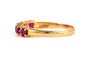 58 Bague contemporaine en or jaune, rubis et diamants 58 Facettes B885