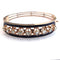Bracelet en platine, émail bleu et diamants taille rose couronnée 58 Facettes 518/26 L