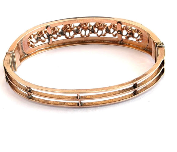 Bracelet en platine, émail bleu et diamants taille rose couronnée 58 Facettes 518/26 L