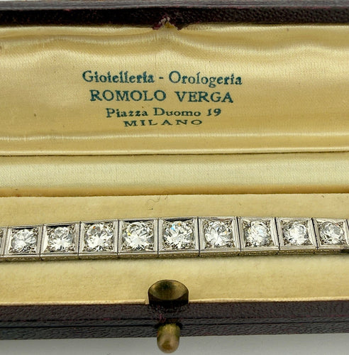 Romolo Verga - Bracelet rivière en platine, or gris et diamants 58 Facettes Aze