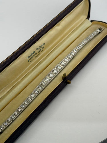 Romolo Verga - Bracelet rivière en platine, or gris et diamants 58 Facettes Aze