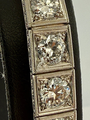 Romolo Verga - Bracelet rivière en platine, or gris et diamants 58 Facettes Aze