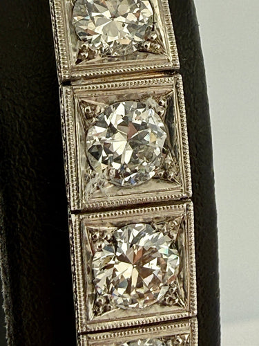 Romolo Verga - Bracelet rivière en platine, or gris et diamants 58 Facettes Aze