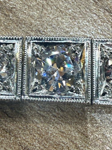 Romolo Verga - Bracelet rivière en platine, or gris et diamants 58 Facettes Aze