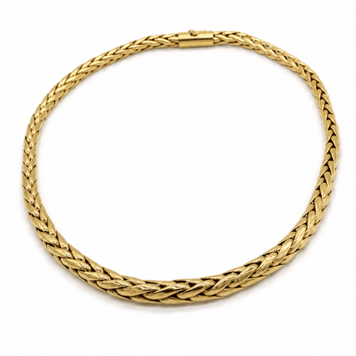 Collier Collier maille palmier en or jaune 750 58 Facettes COL-1108-01