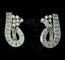 Boucles d’oreilles graphiques en or blanc 18 carats et diamants 2 ct 58 Facettes Boucles 6