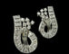 Boucles d’oreilles graphiques en or blanc 18 carats et diamants 2 ct 58 Facettes Boucles 6