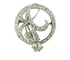 Broche en or blanc et jaune 18 carats et diamants 58 Facettes Broche 4