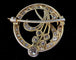 Broche en or blanc et jaune 18 carats et diamants 58 Facettes Broche 4